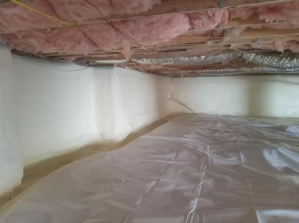 Crawl space encapsulation with closed-cell spray foam for Roof Waterproofing in Camp Hill